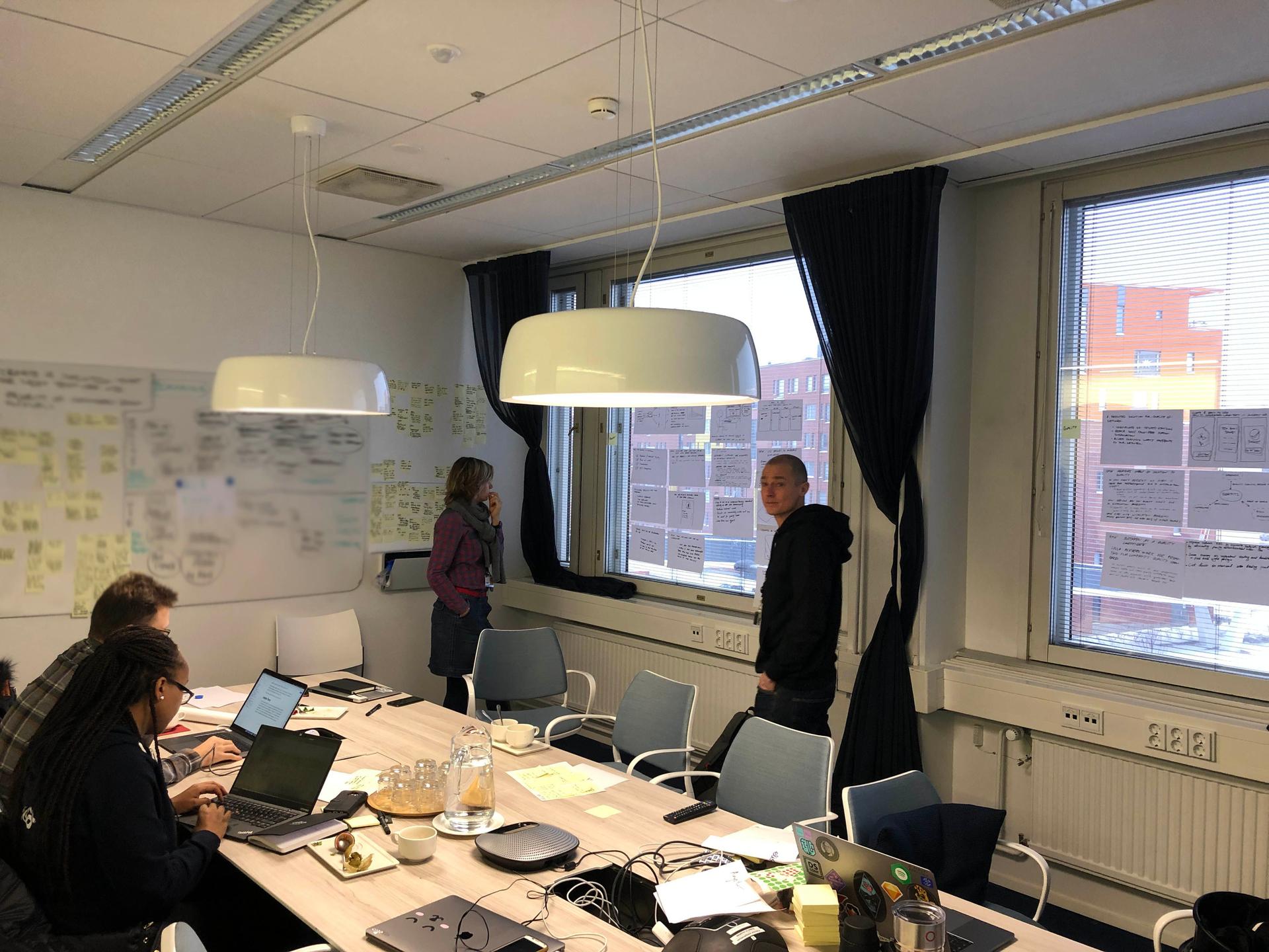 A picture capturing the work, and the messy room full of ideas